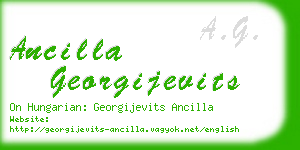 ancilla georgijevits business card